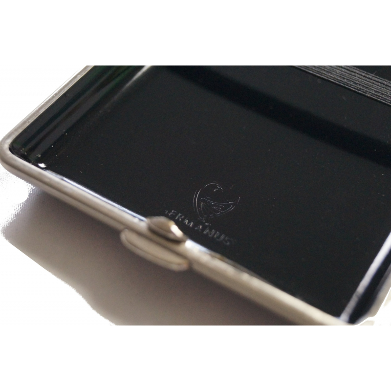 GERMANUS Cigarette Case Metal with Leather Application