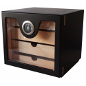 GERMANUS Cigar Humidor Cabinet: Cube basic II, Black