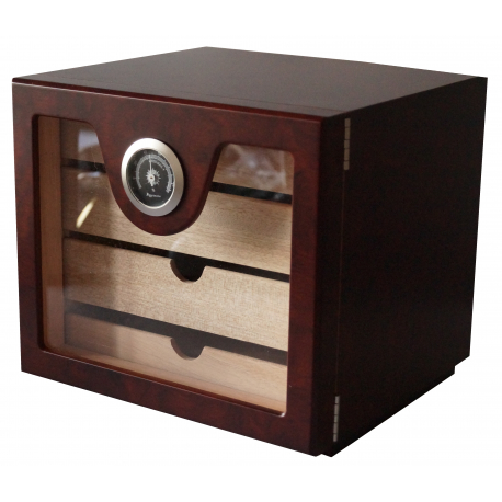 GERMANUS Cigar Humidor Cabinet: Cube basic, Brown