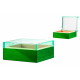 Humidor with Glass Top and Digital Humidifier in Black, Green, Orange