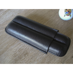 GERMANUS Leather Cigar Case from genuine Leather for 2 cigars