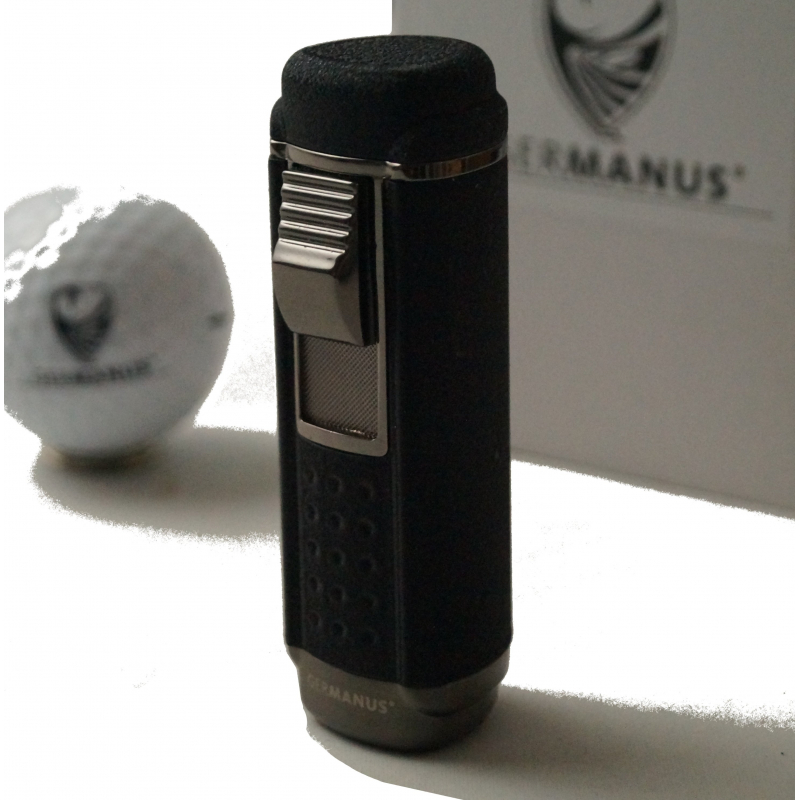 GERMANUS Jetflame Torch Cigar Lighter"The Stick" with 4 Flames Black 