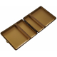 GERMANUS Cigarette Case Metal with Calf Leather Application - Made in Germany - Design Wild Bull