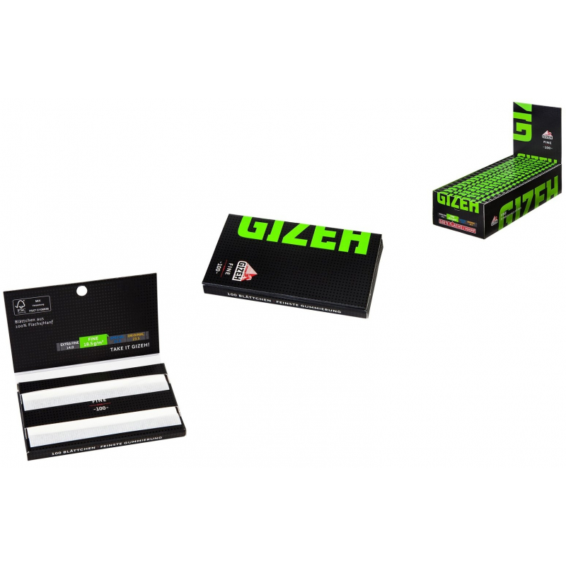 Gizeh Special magnet 20 x 100 Paper black XL Slim Filter Ø 6mm 20 x 100 