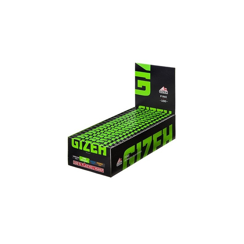 GIZEH Black Fine Magnet Grün 20x 100 Blatt Papers Blättchen Zigarettenpapier BOX 