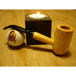 Original Missouri Quality Corncob Pipe - Shape: Apple, Bent 2