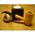 Original Missouri Quality Corncob Pipe - Shape: Apple, Bent 2