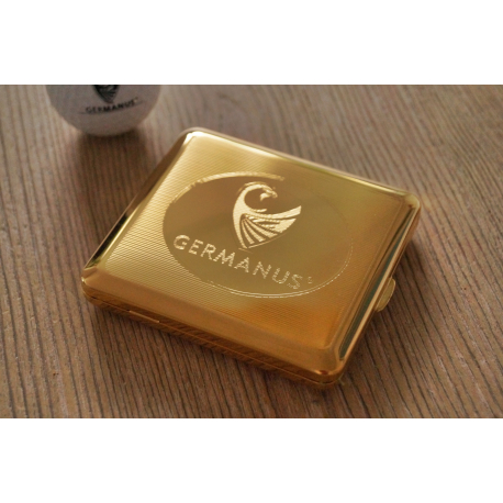 Cigarette Case with Genuine Gold - Made in Germany - GERMANUS Gold Plated