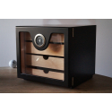 2nd Choice: GERMANUS Cigar Humidor Cabinet: Cube basic, Black