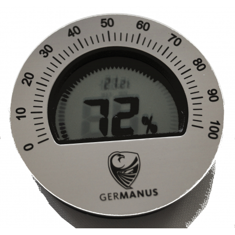 GERMANUS Kalibrierbarer Digital Humidor Hygrometer - Rund Germanus