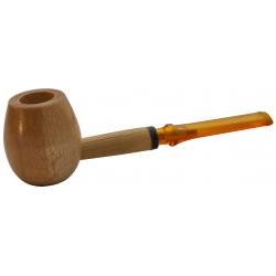 Original Missouri Quality Corncob Wood Pipe - Shape: Apple, Straight