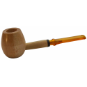 Original Missouri Quality Corncob Wood Pipe - Shape: Apple, Straight