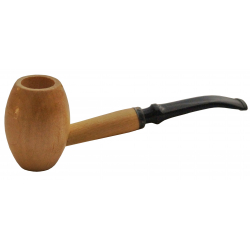 Original Missouri Quality Corncob Wood Pipe - Shape: Egg, Bent