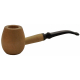 Original Missouri Quality Corncob Wood Pipe - Shape: Apple, Bent