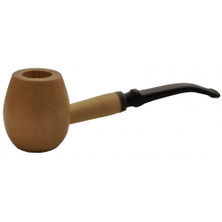 Original Missouri Quality Corncob Wood Pipe - Shape: Apple, Bent