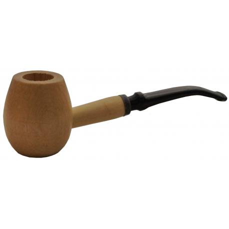 Original Missouri Quality Corncob Wood Pipe - Shape: Apple, Bent