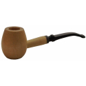 Original Missouri Quality Corncob Wood Pipe - Shape: Apple, Bent