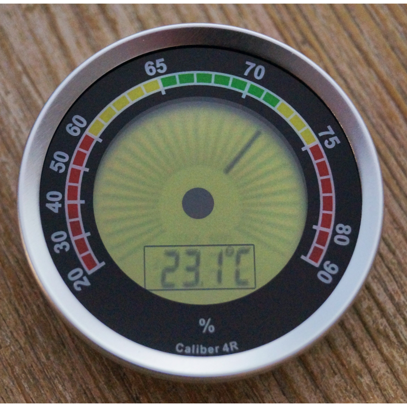 Credo Analog Hygrometer Cigar Humidity Gauge for Humidors