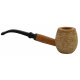 Original Missouri Quality Corncob Pipe - Shape: Apple, Bent