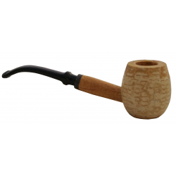 Original Missouri Quality Corncob Pipe - Shape: Apple, Bent