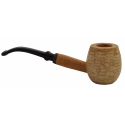 Original Missouri Quality Corncob Pipe - Shape: Apple, Bent