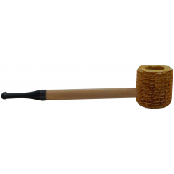 Original Missouri Qualitäts Corncob Pfeife - Shape: Boatman Glatt, Billiard