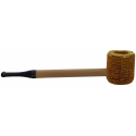 Original Missouri Qualitäts Corncob Pfeife - Shape: Boatman, Billiard