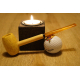 Original Missouri Quality Corncob Pipe - Shape: Long Feather Smooth, Billiard