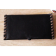 TObacco Pouch from Black Leather with Grey Stitching