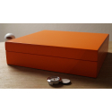 Angelo Beginner's Cigar Humidor in Orange Finish