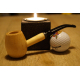 Original Missouri Quality Corncob Wood Pipe - Shape: Apple, Bent