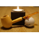 Original Missouri Quality Corncob Wood Pipe - Shape: Apple, Straight