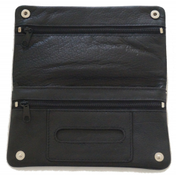 Unique LEATHER Tobacco Pouch - Model Leather 3 in Black