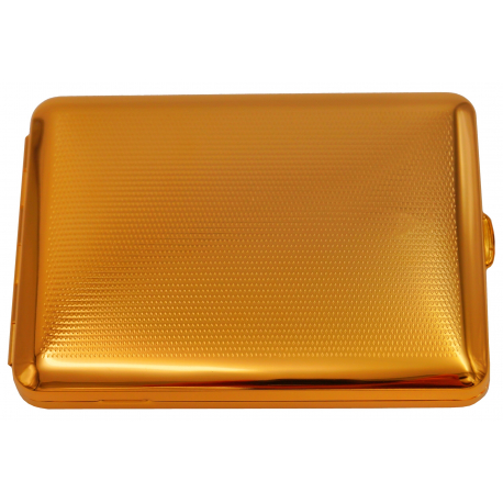 GERMANUS Cigarette Case with Genuine Gold - 100mm - Made in Germany - Design Point Raster
