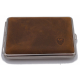 GERMANUS Cigarette Case Metal with Calf Leather Application - Made in Germany - Design Wild Bull