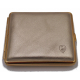 GERMANUS Cigarette Case Metal with Calf Leather Application - Made in Germany - Design Gold Leather