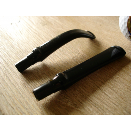  2 Black Bent Danish Filter Bit Stem for Missouri Meerschaum  Corncob Pipe : Health & Household