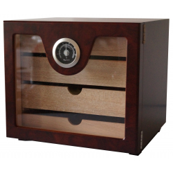 GERMANUS Cigar Humidor Cabinet: Cube basic, Brown