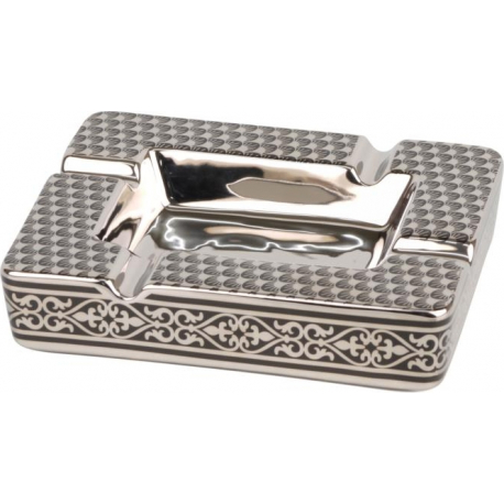 ANGELO Porcelain Cigar Ashtray - Leo, Silver