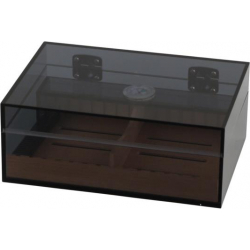 Humidor made from Acryl Glas with Cedro Inlay