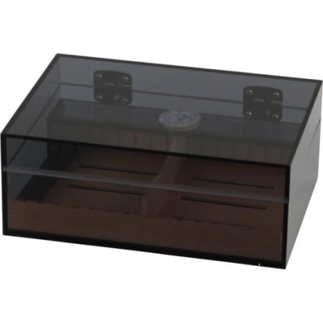 Humidor aus Acrylglas mi Zedenrholz Einlage