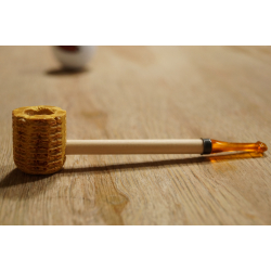 Original Missouri Quality Corncob Pipe - Shape: Boatman Smooth, Billiard