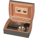 Zigarren Humidor Set mit Zubehör in schwarz mit weißer Applikation für ca. 50 Zigarren