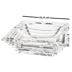 GERMANUS Solid Crystal Glass Cigar Ashtray