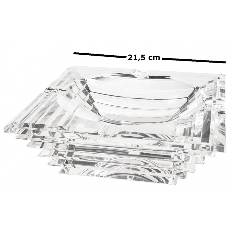 GERMANUS Solid Glass CigarAshtray - Model: Flower