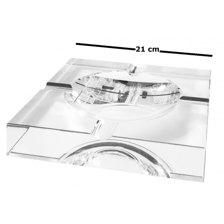 GERMANUS Solid Crystal Glass Cigar Ashtray