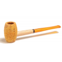 Original Missouri Qualitäts Corncob Pfeife - Shape: Huck Finn - Long Feather Glatt, Straight