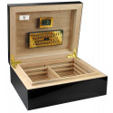 Special Offer - GERMANUS "Andium" Cigar Humidor with metal inlays and Digital Hygrometer for ca 100 cigars