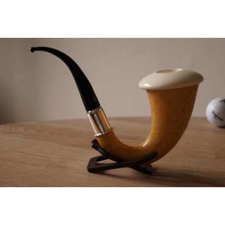 The Calabash Pipe - German Austrian Handmade Product wiht genuine Silver Ring