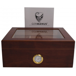 GERMANUS Humidor Classic Desk, Braun für ca. 50 Zigarren